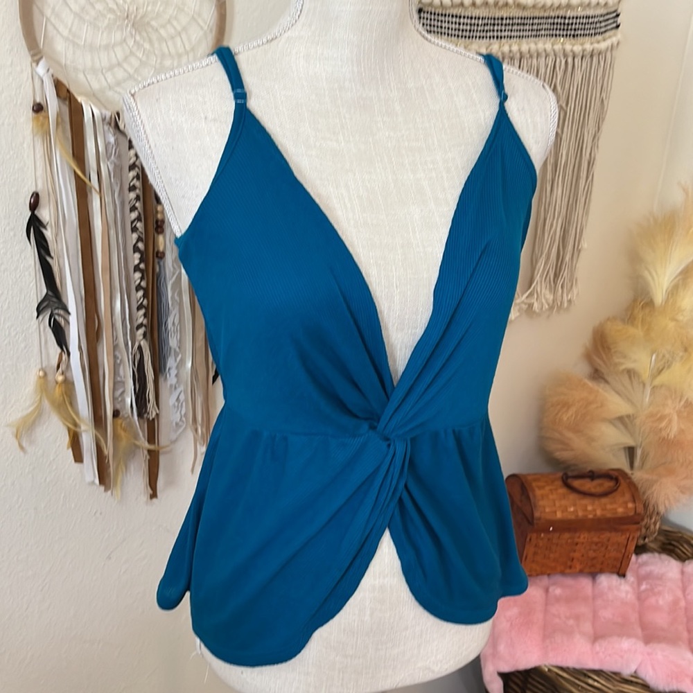 Turquoise Express Top / Adjustable Straps/ Size S… - image 2